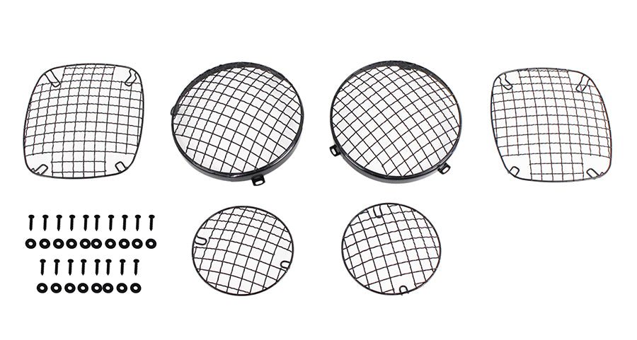 Jeep CJ Wire Mesh Guard Set 6 Pieces 76-86 CJ Powdercoat Black Kentrol