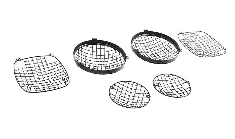 Jeep CJ Wire Mesh Guard Set 6 Pieces 76-86 CJ Powdercoat Black Kentrol