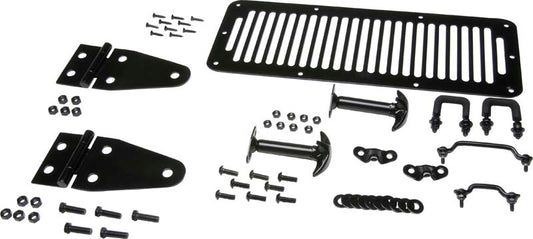 Jeep CJ/YJ Hood Kit 78-95 CJ and Wrangler YJ Powdercoat Black Kentrol