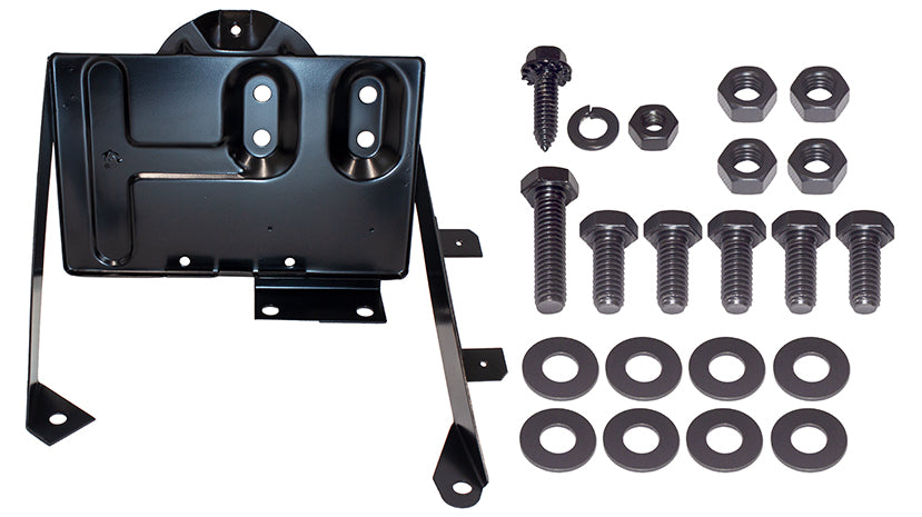 Jeep CJ Battery Tray with support arm 76-86 CJ Powdercoat Black Kentrol