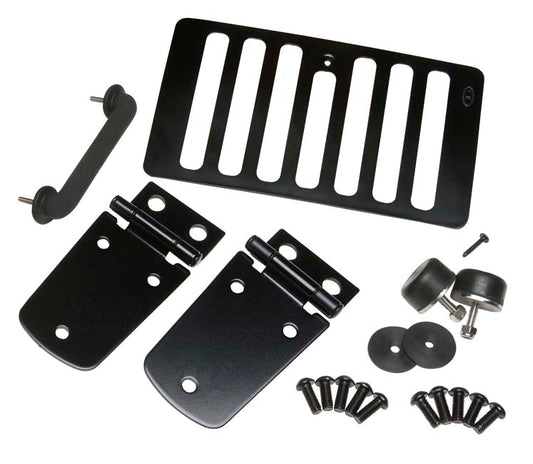 Jeep TJ Hood Kit Without Hood Catch 98-06 Wrangler TJ Powdercoat Black Kentrol