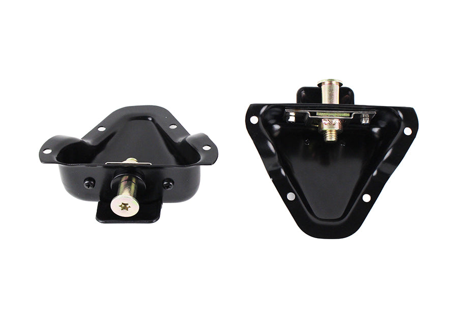 Jeep CJ/YJ Interior Door Latch Brackets Pair 81-95 CJ and Wrangler YJ Powdercoat Black Kentrol