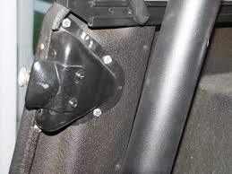 Jeep CJ/YJ Interior Door Latch Brackets Pair 81-95 CJ and Wrangler YJ Powdercoat Black Kentrol