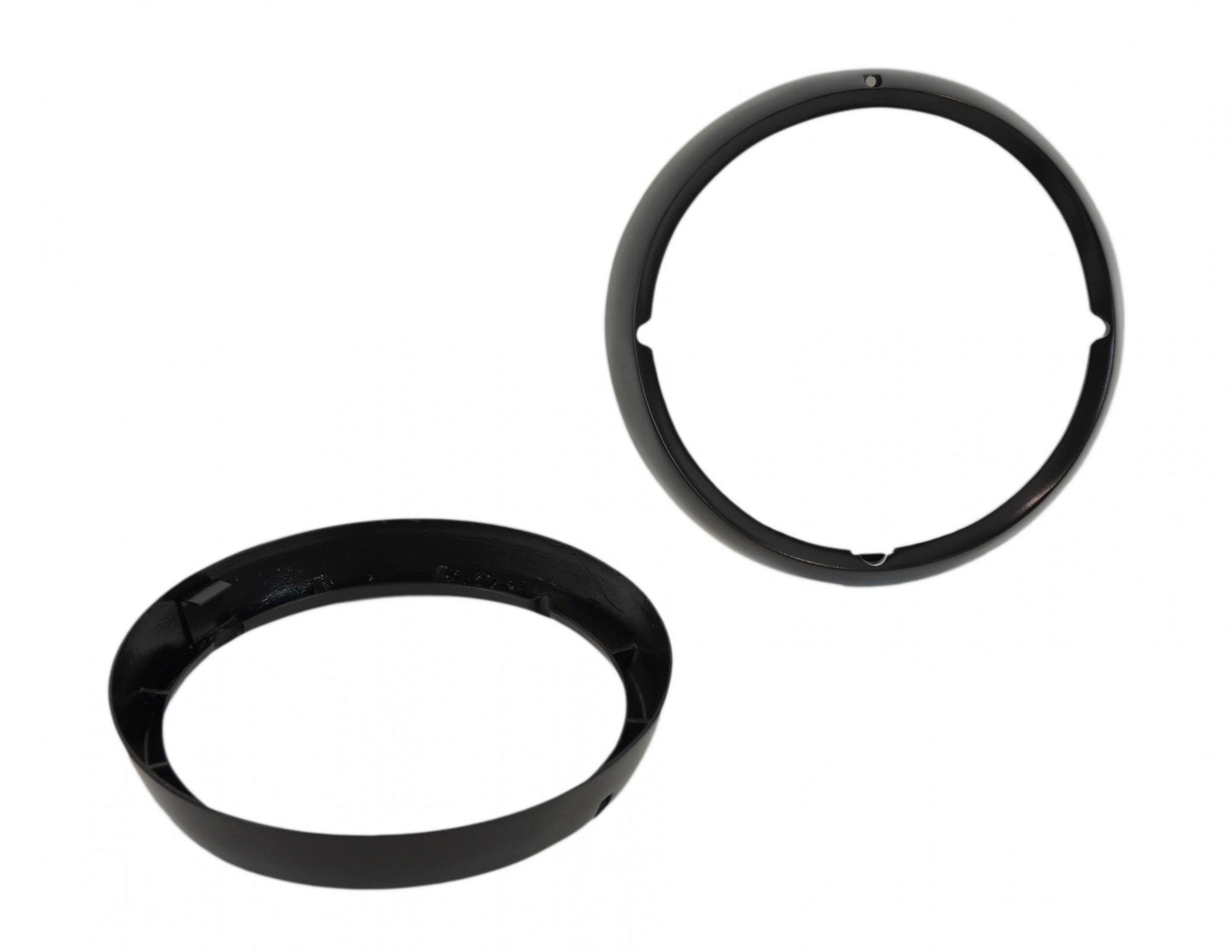 Jeep CJ Headlight Bezels Pair 72-86 CJ Powdercoat Black Kentrol