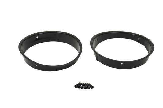 Jeep TJ Headlight Bezels Pair 97-06 Wrangler TJ Powdercoat Black Kentrol