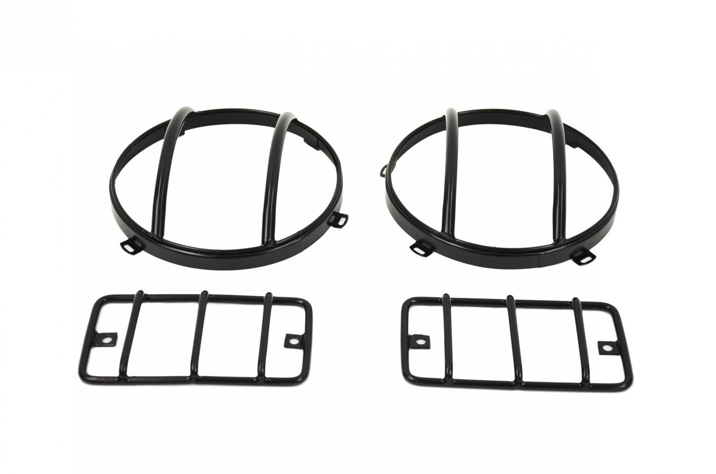 Jeep TJ Euro Light Guard Set 4 Pieces 97-06 Wrangler TJ Powdercoat Black Kentrol