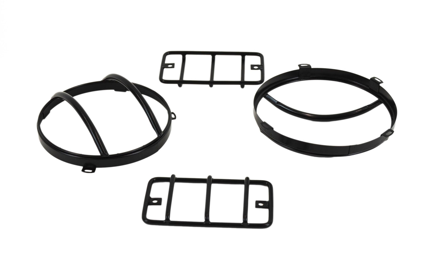 Jeep TJ Euro Light Guard Set 4 Pieces 97-06 Wrangler TJ Powdercoat Black Kentrol