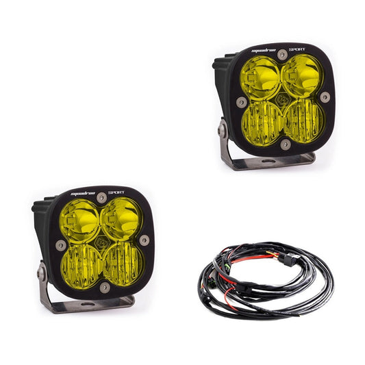 Squadron Sport Black LED Light Pod Pair (Driving/Combo, Amber)