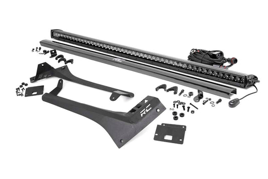 LED Light Kit - Windshield Mount - 50" BLK Single Row - Jeep Gladiator JT/Wrangler JL (18-24)