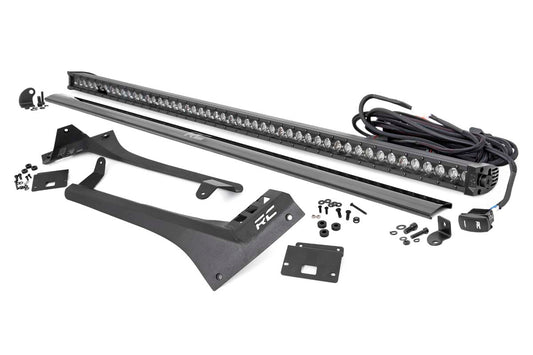 LED Light Kit - Windshield - 50" BLK Single Row - WHT DRL - Jeep Gladiator JT/Wrangler JL (18-24)