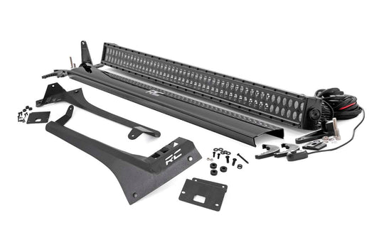 LED Light Kit - Windshield Mount - 50" BLK Dual Row - Jeep Gladiator JT/Wrangler JL (18-24)