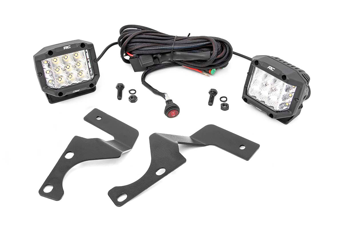 LED Light Kit - Ditch Mount - 3" Chrome Wide Angle Pair