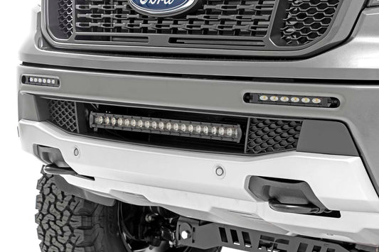 LED Light Kit - Bumper Mount - 6" Black Slimline Pair - Ford Ranger (19-23)