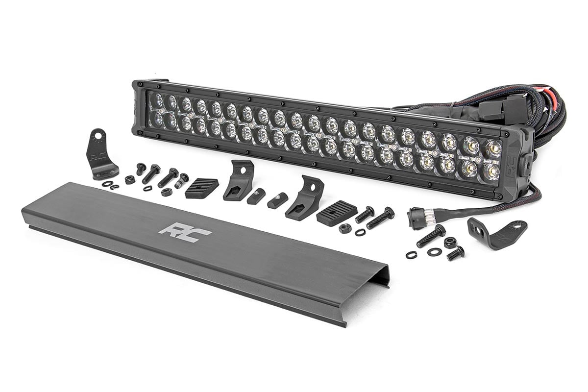 20 Inch Black Series LED Light Bar - Dual Row - Cool White DRL