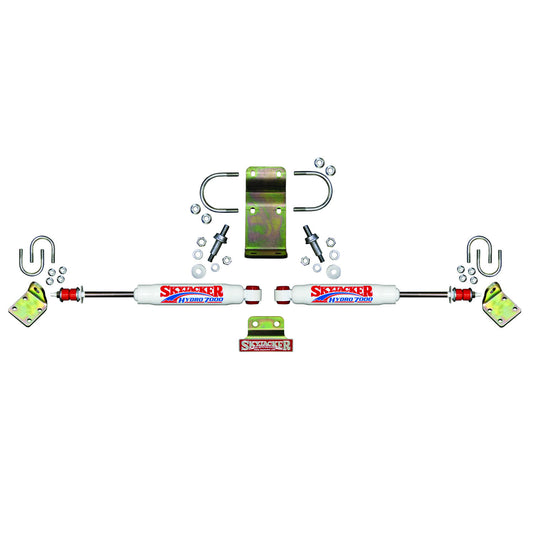 Steering Stabilizer Dual Kit Hardware Boots Not Incl. Due To Clearance Issues White Skyjacker