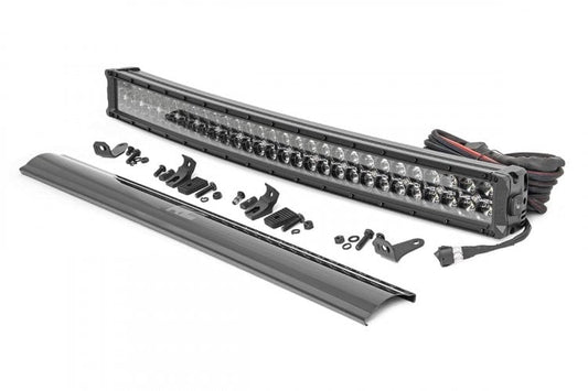 LED Light Kit - Bumper Mount - 30" Black Dual Row - White DRL - Toyota 4Runner (14-20)