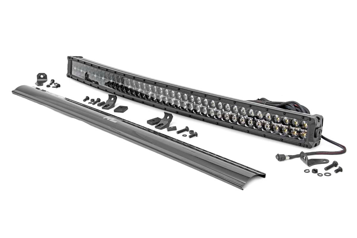 40 Inch Black Series LED Light Bar - Curved - Dual Row - Cool White DRL