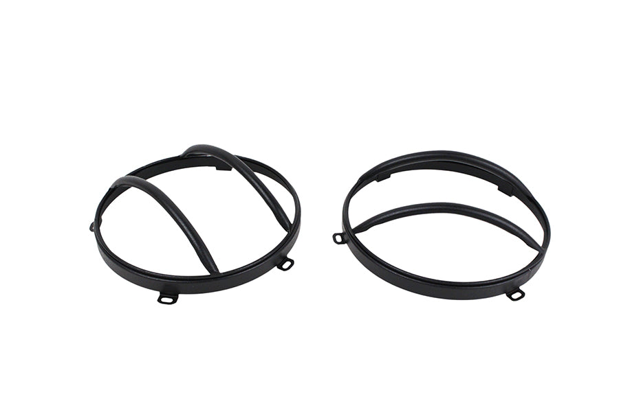 Jeep JK Euro Headlight Guards Pair  07-18 Wrangler JK Textured Black Kentrol