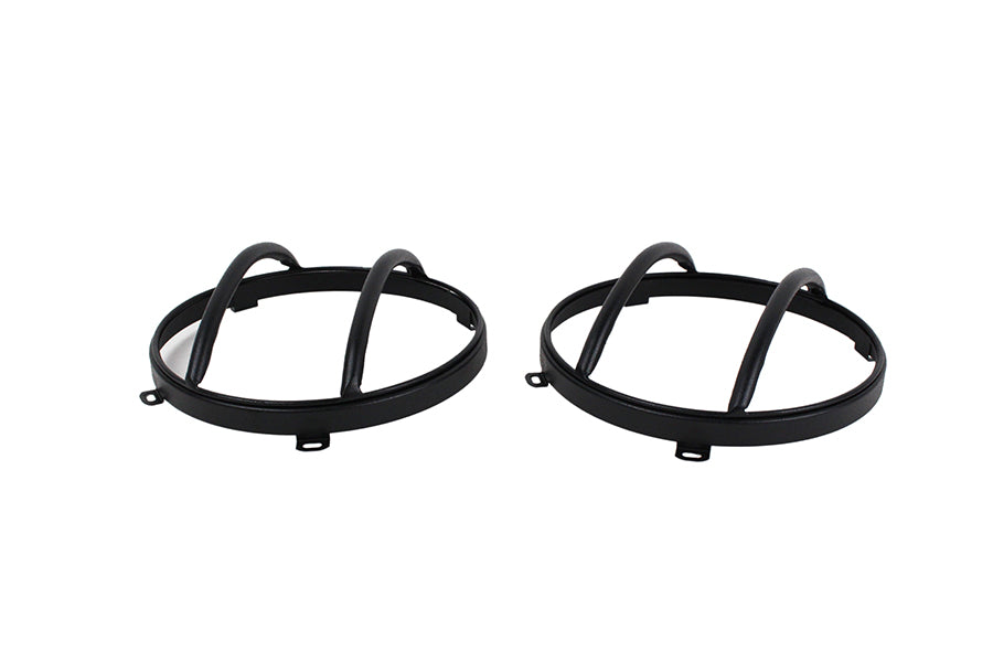 Jeep JK Euro Headlight Guards Pair  07-18 Wrangler JK Textured Black Kentrol