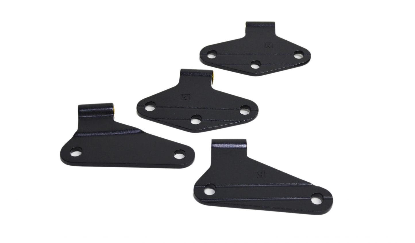 Jeep JK Body Door Hinge Set 4 Pieces 2 Door 07-18 Wrangler JK Textured Black Kentrol