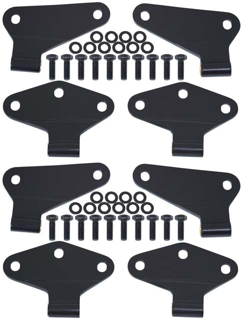 Jeep JK Body Door Hinge Set 8 Pieces 4 Door 07-18 Wrangler JK Textured Black Kentrol