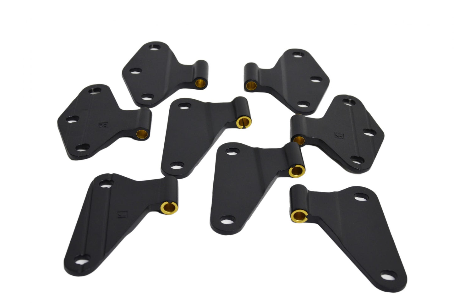 Jeep JK Body Door Hinge Set 8 Pieces 4 Door 07-18 Wrangler JK Textured Black Kentrol