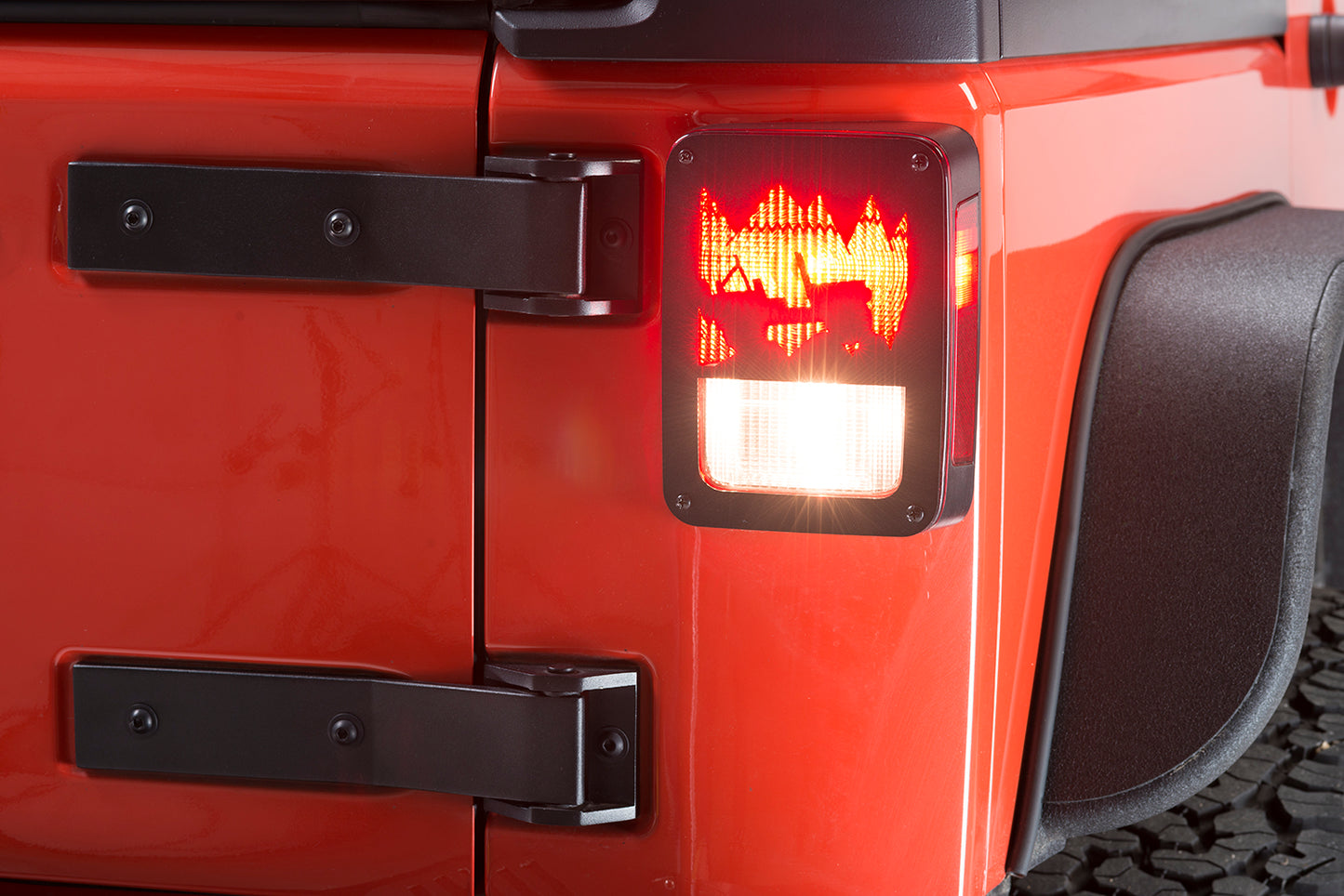 Jeep JK Heritage Taillight Guard 07-18 Wrangler JK Textured Black Kentrol