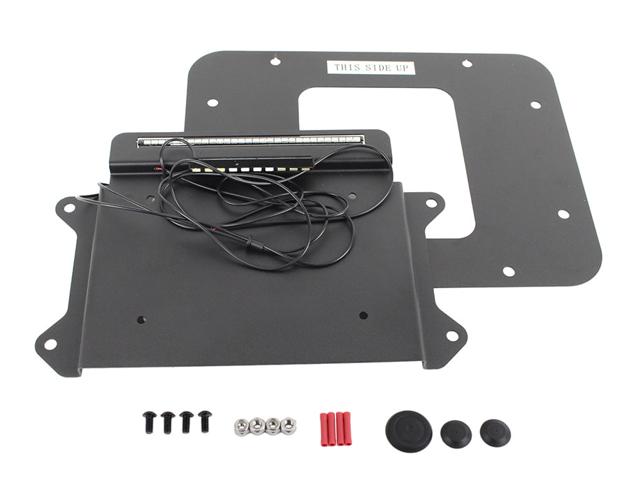 Jeep JK BackSide License Plate Mount with LED's 07-09 Wrangler JK Textured Black Kentrol