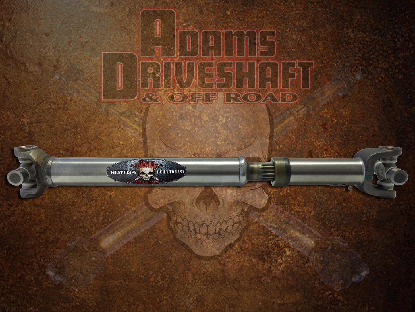 Adams Driveshaft CJ Rear Slip N Stub 1310 Driveshaft Heavy Duty Series Greasable U-Joints