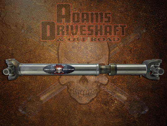 Adams Driveshaft CJ Rear Slip N Stub 1310 Driveshaft Heavy Duty Series Greasable U-Joints