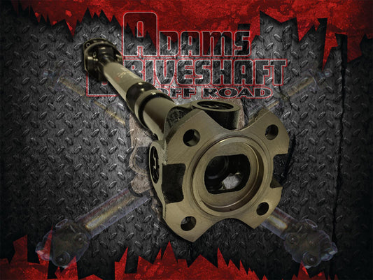 Adams Driveshaft OEM Flange Style JK Front 1350 CV Driveshaft Extreme Duty Series Solid U-Joint