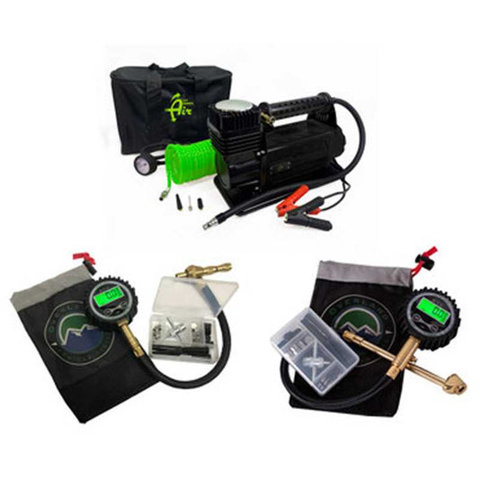 Combo Kit - Air Compressor, Digital Tire Deflator, and Digital Tire Gauge