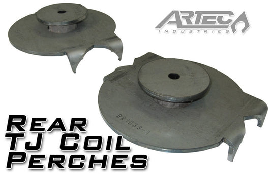 Jeep TJ Rear Coil Perches And Retainers 97-06 Wrangler TJ Pair 3.5 Inch Axle Tube Diameter Artec Industries