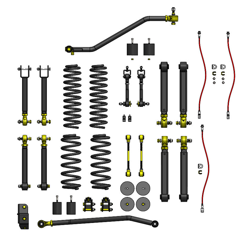 Jeep TJ Lift Kit 4.0 Inch Premium Short Arm For 97-06 Wrangler TJ/LJ Clayton Off Road