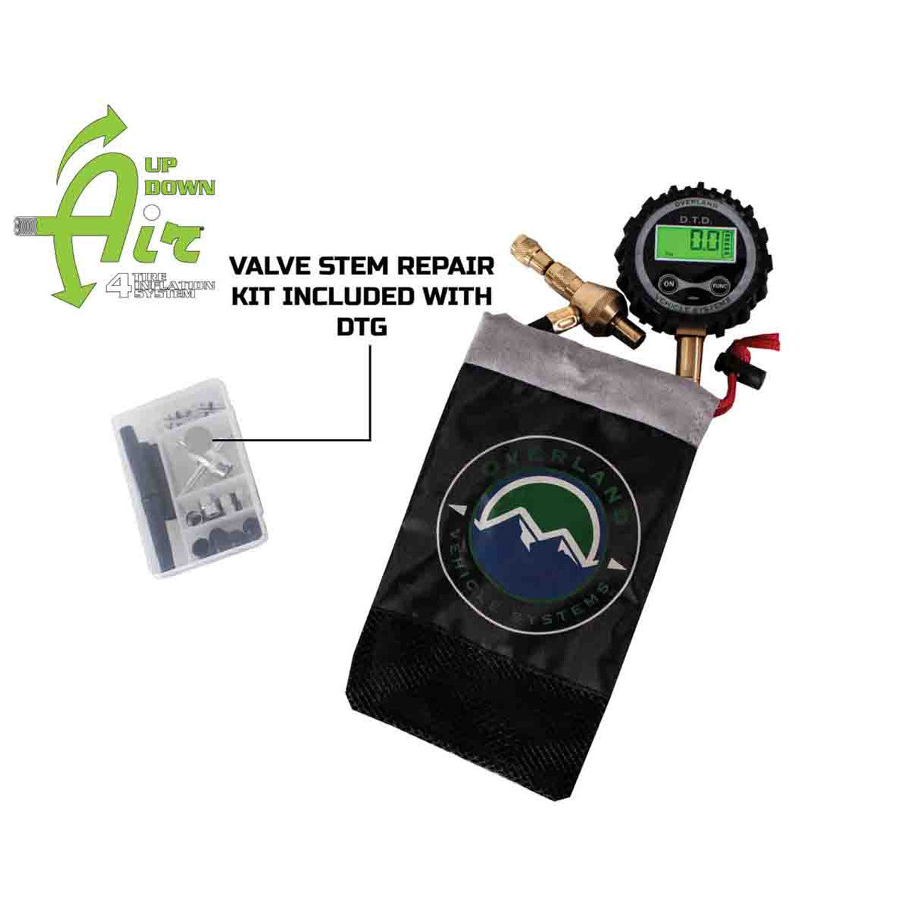 Digital Tire Deflator with Valve Kit & Storage Bag