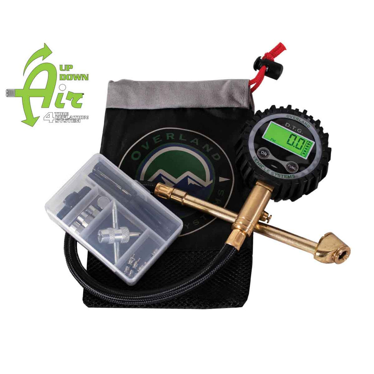 Digital Tire Gauge with Valve Kit & Storage Bag