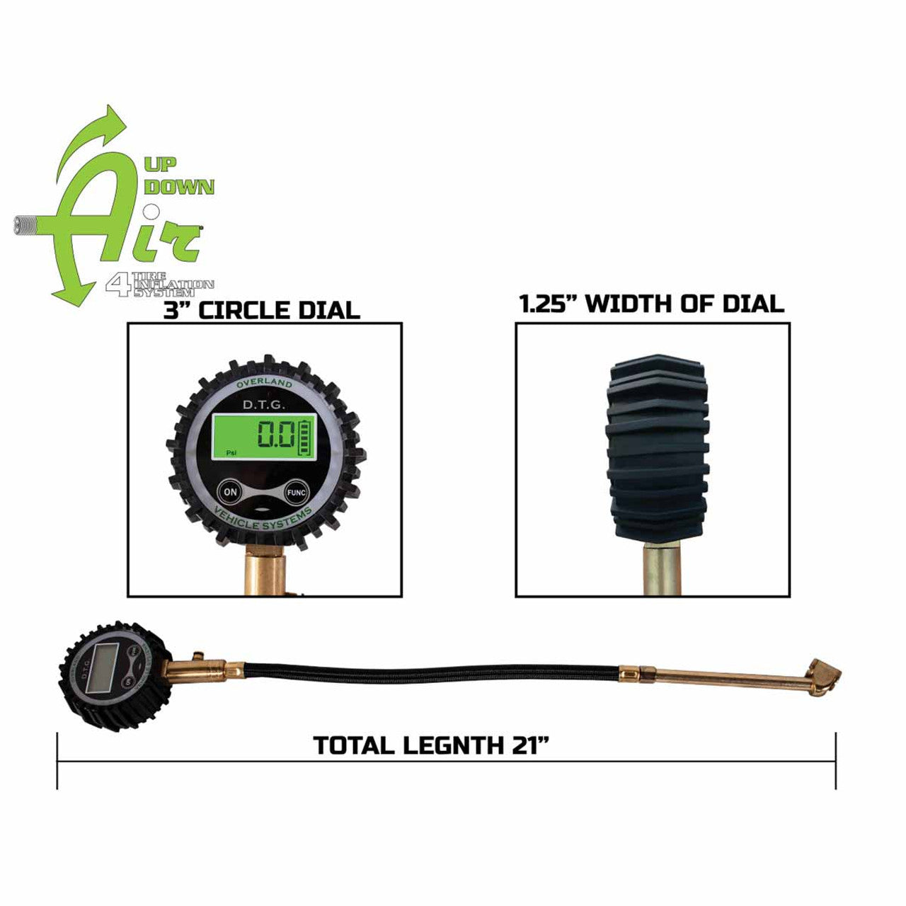 Digital Tire Gauge with Valve Kit & Storage Bag