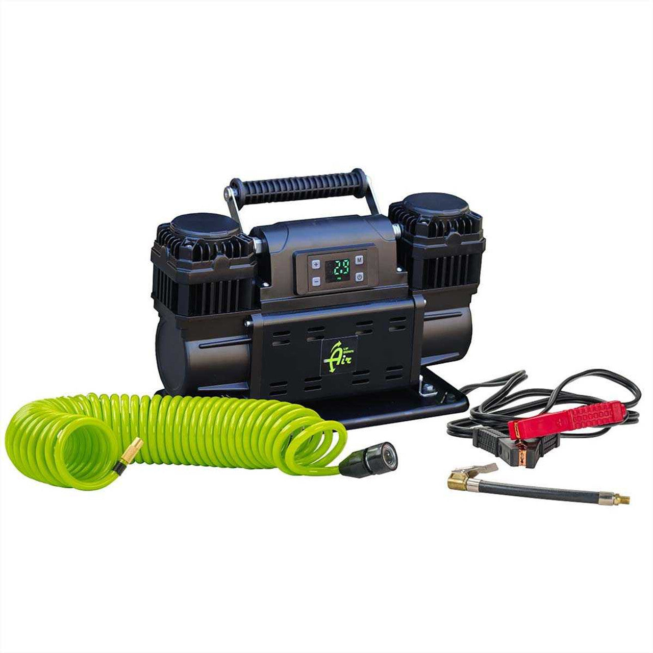 EGOI Portable Single/Dual Motor Air Compressor System With Control Panel, Storage Bag, Hose & Attachments