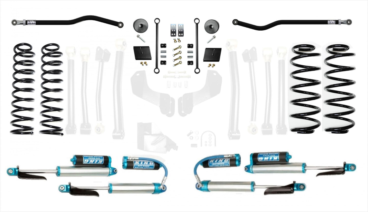 Jeep Wrangler JL 2.5 Inch Diesel Enforcer Lift Stage 1 Plus with EVO SPEC King 2.5 Inch Shocks with Adjusters EVO Manufacturing