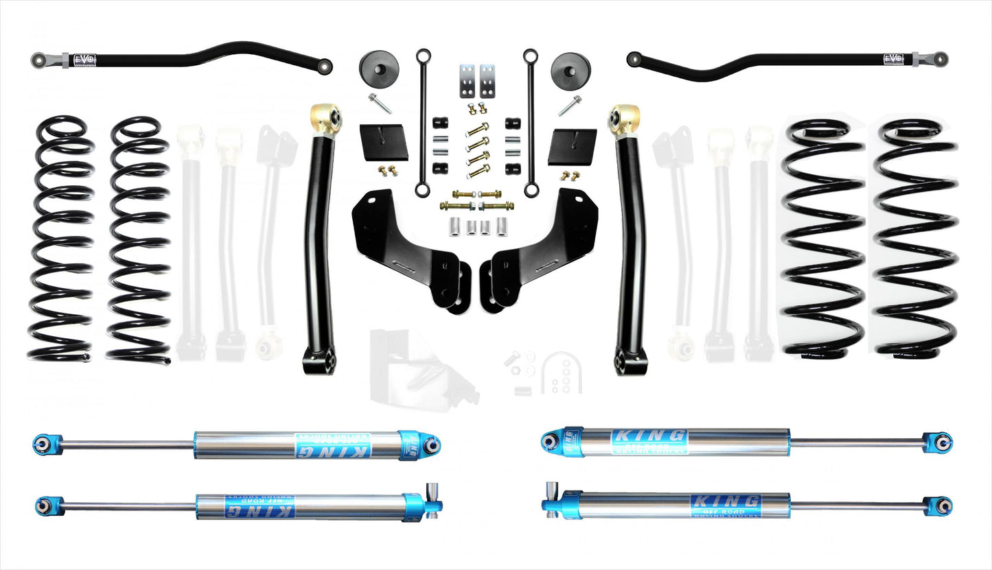 Jeep Wrangler JL 2.5 Inch Diesel Enforcer Overland Lift Stage 2 Plus with EVO SPEC King 2.0 Inch Shocks EVO Manufacturing