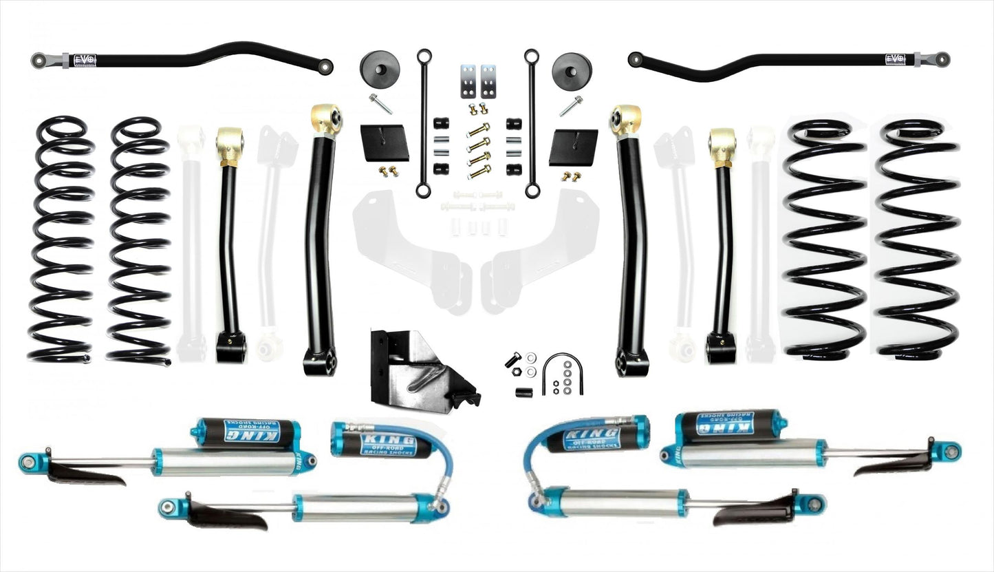 Jeep Wrangler JL 4.5 Inch Heavy Duty Enforcer Lift Stage 3 Plus with EVO SPEC KING 2.5 Inch Shocks EVO Manufacturing