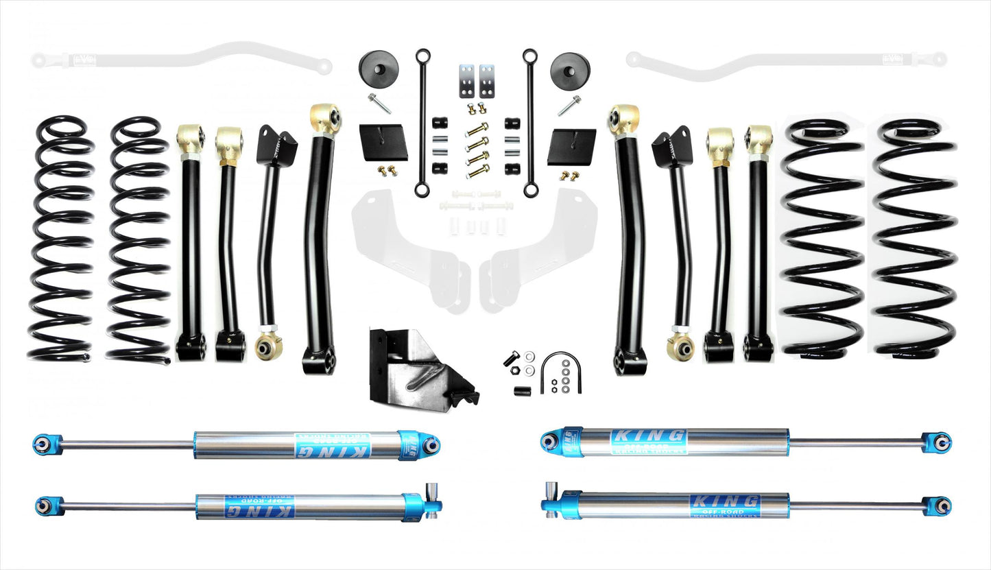 Jeep Wrangler JL 4.5 Inch Heavy Duty Enforcer Lift Stage 4 with EVO SPEC King 2.0 Inch Shocks EVO Manufacturing