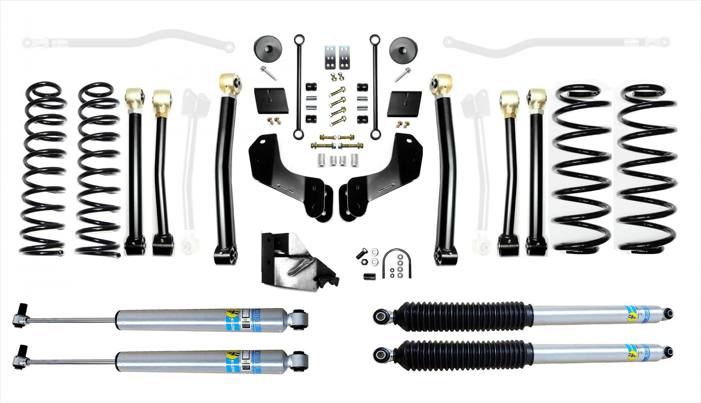 Jeep Wrangler JL 4.5 Inch Enforcer Overland Lift Stage 4 with Bilstein Shocks EVO Manufacturing