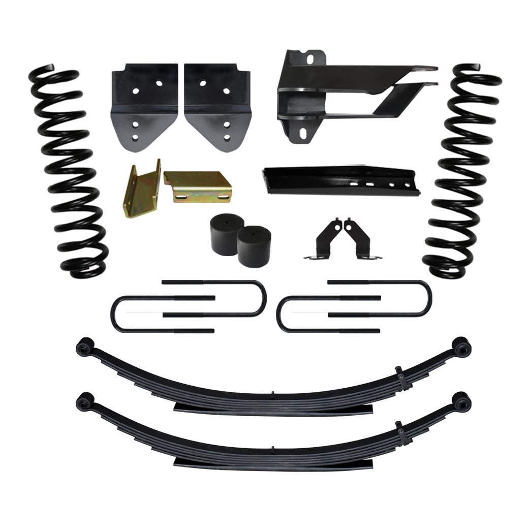 Lift Kit 4 Inch Lift Includes Front Coil Springs Rear Leaf Springs 17-19 Ford F-250/ F-350 Super Duty Gas Skyjacker