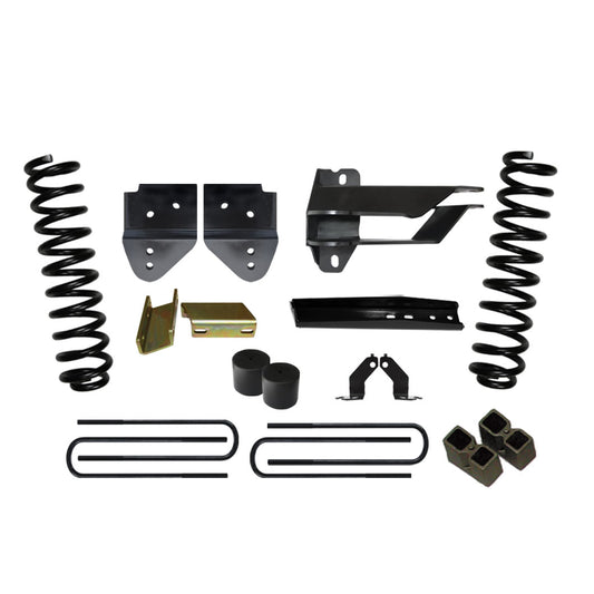 Lift Kit 4 Inch Lift 17-19 Ford F-350 Super Duty Includes Front Coil Springs Track Bar/Radius Arm/Steering Stab/Sway Bar Relocation Brackets Bump Stops Spacers Rear Lift Blocks And U-Bolts Skyjacker