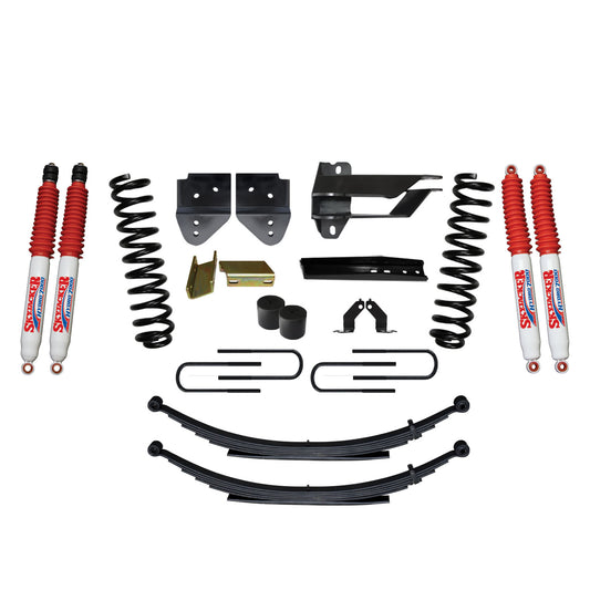 Suspension Lift Kit w/Shock 4 Inch Lift Incl. Front Coil Springs Rear Leaf Springs Hydro 7000 Shocks 17-19 Ford F-250/ F-350 Super Duty Diesel Skyjacker