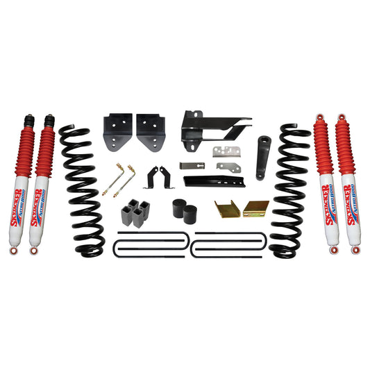 Lift Kit 6 Inch Lift 17-19 Ford F-250 Super Duty Includes Front Coil Springs Blocks U-bolts Bump Stop Spacers Radius Arm/Sway Bar/Track Bar Relocation Brackets Nitro 8000 Shocks Skyjacker