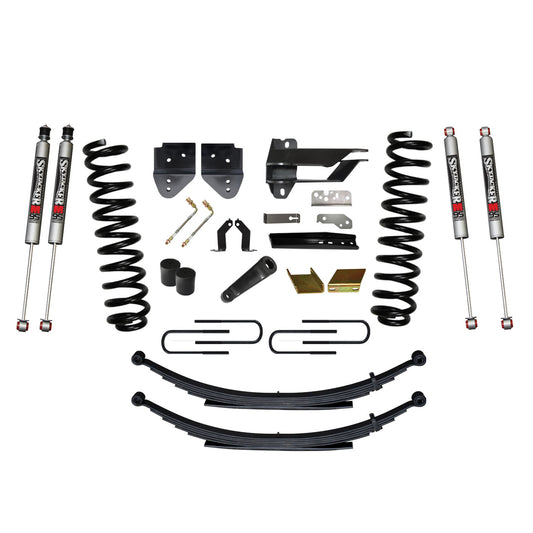 Suspension Lift Kit w/Shock 6 Inch Lift Incl. Front Coil Springs Rear Leaf Springs M9500 Monotube Shocks 17-19 Ford F-250/ F-350 Super Duty Gas Skyjacker