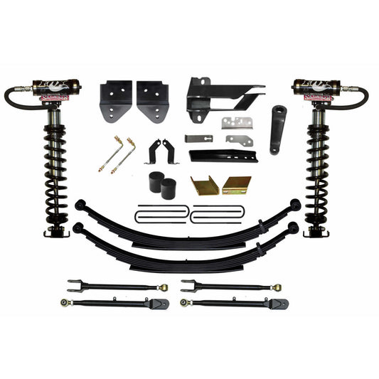 Suspension Lift Kit w/Shock 6 Inch Lift Class II 4-Link System Incl. Front Coil Springs Track Bar/Radius Arm/Steering Stabilizer Relocation Brackets Rear Leaf Springs 17-19 Ford F-250/ F-350 Super Duty Skyjacker