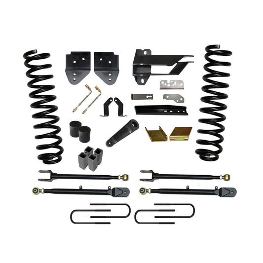 Lift Kit 6 Inch Lift Class II 4-Link System 17-19 Ford F-350 Super Duty Includes Front Coil Springs Track Bar/Radius Arm/Steering Stabilizer Relocation Brackets Rear Lift Blocks/U-Bolts Skyjacker